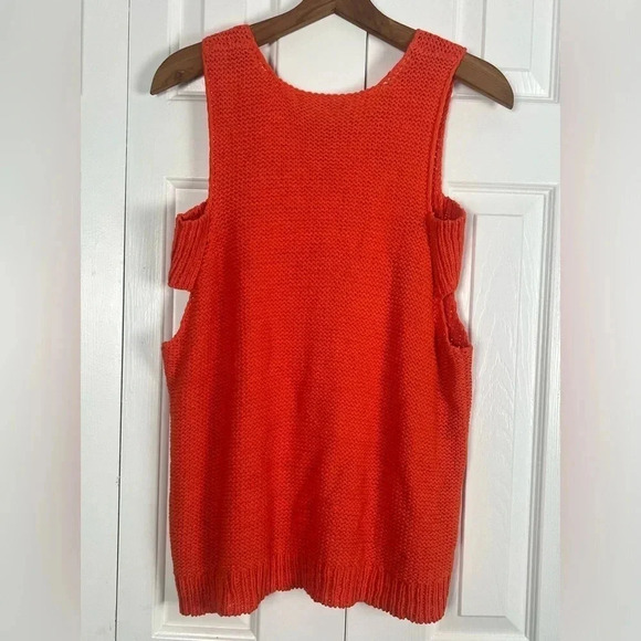 NEW J Brand Orange Cherry Tomato Sleeveless Sweater - Picture 9 of 9